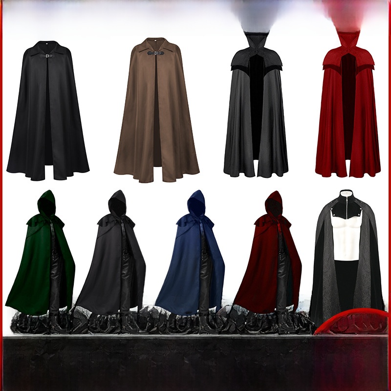 New Ethnic Fashion - New Halloween Party Medieval Multi-Color Hooded