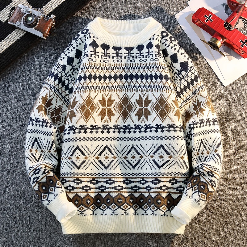Men's Autumn and Winter Pullov - Ethnic Fashion Men 评论和价格