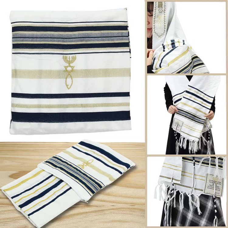 Jewish Tallit Israeli Prayer S - Ethnic Fashion Men 评论和价格