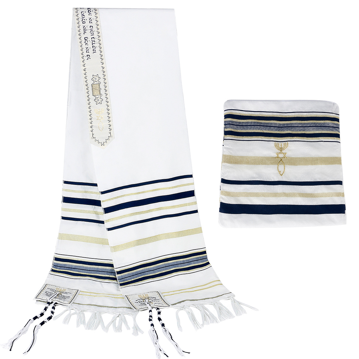 Jewish Tallit Israeli Prayer S - Ethnic Fashion Men 评论和价格