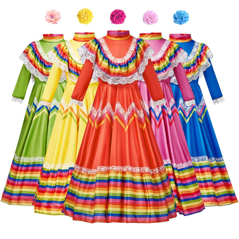 Halloween Mexican large skirt  - Ethnic Outfit 评论和价格