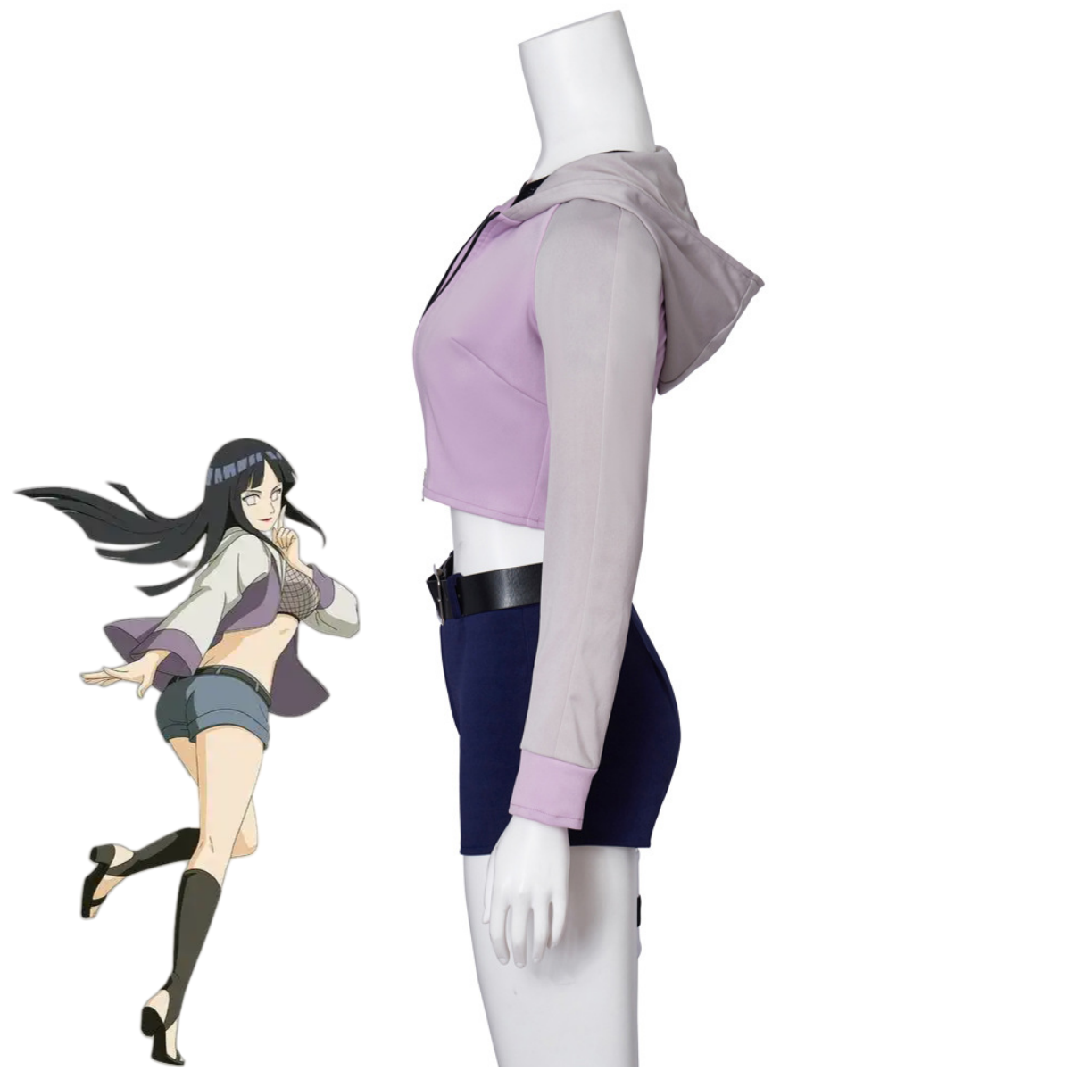 Anime Hyuga Hinata Cosplay Cos - Ethnic Outfit 评论和价格
