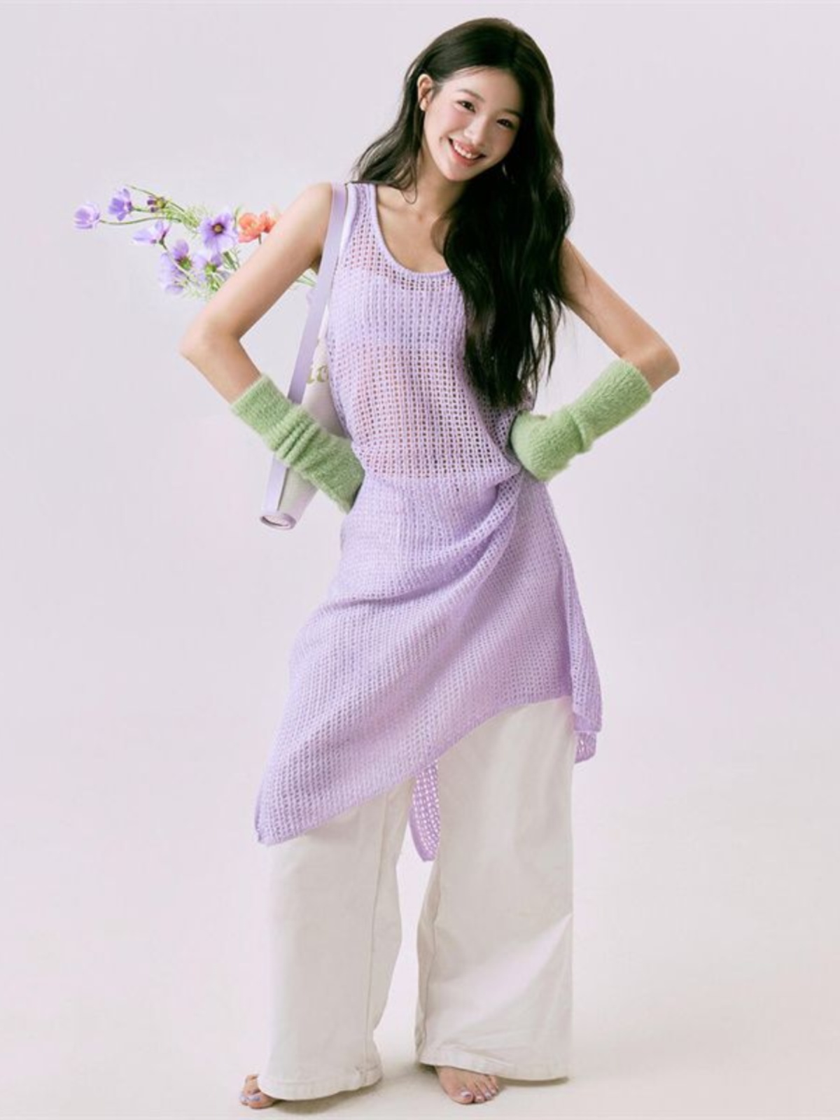 Romantic Spring  Flower Print  - New Ethnic Fashion 评论和价格