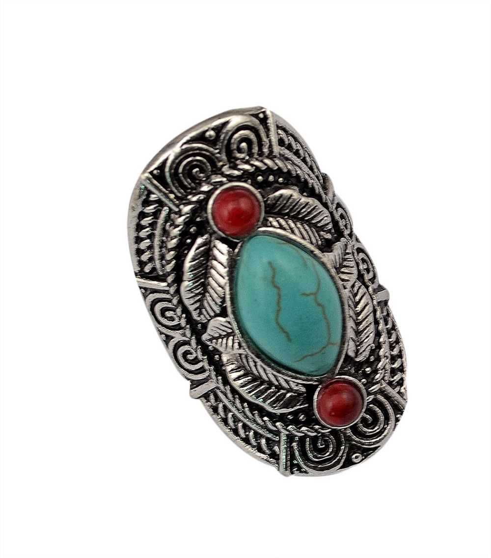 Boho Ethnic Tibet Turquoise Ri - Ethnic Fashion Pakistan 评论和价格