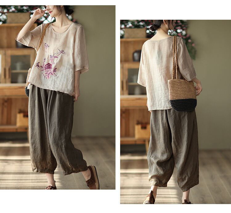 Plus Size Women's Summer Retro - New Ethnic Fashion 评论和价格