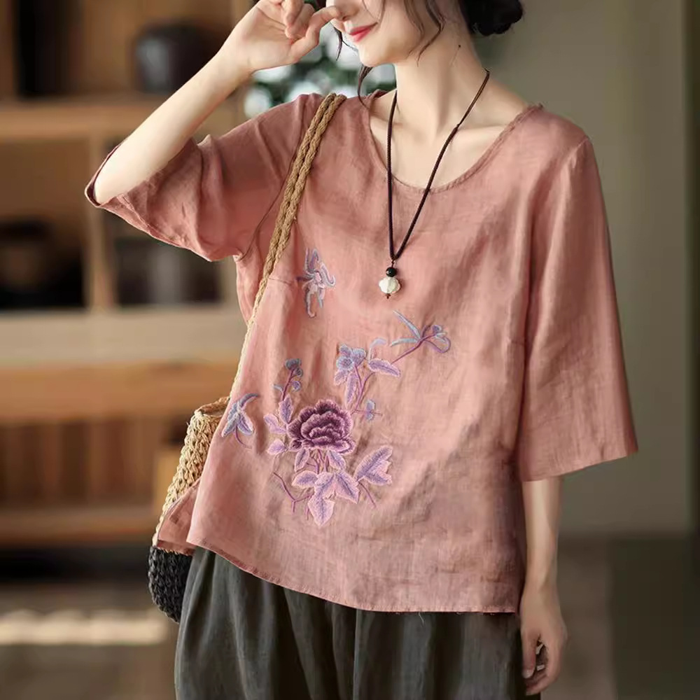 Plus Size Women's Summer Retro - New Ethnic Fashion 评论和价格