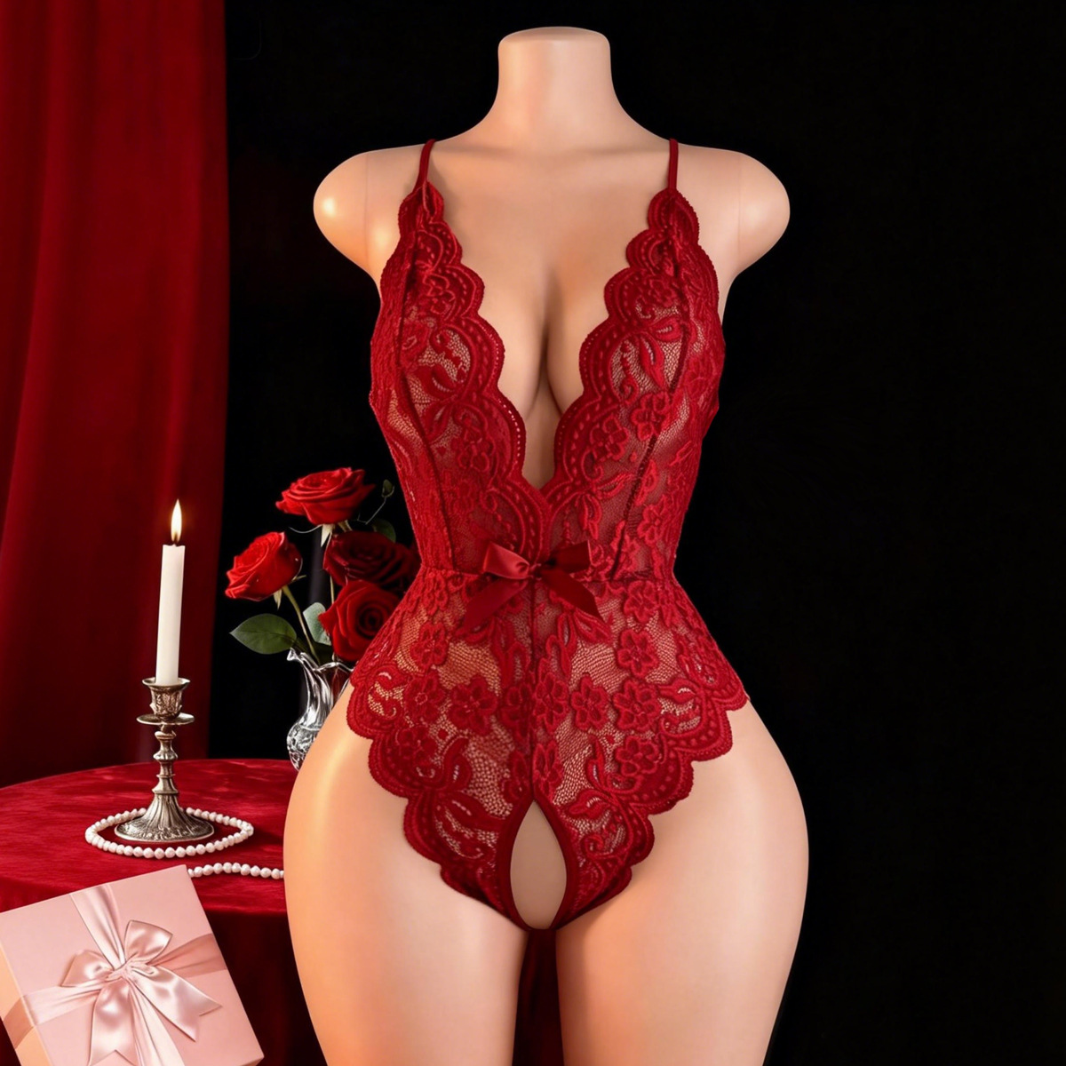 Hot Crotchless Sexy Lingerie F - Ethnic Outfit 评论和价格