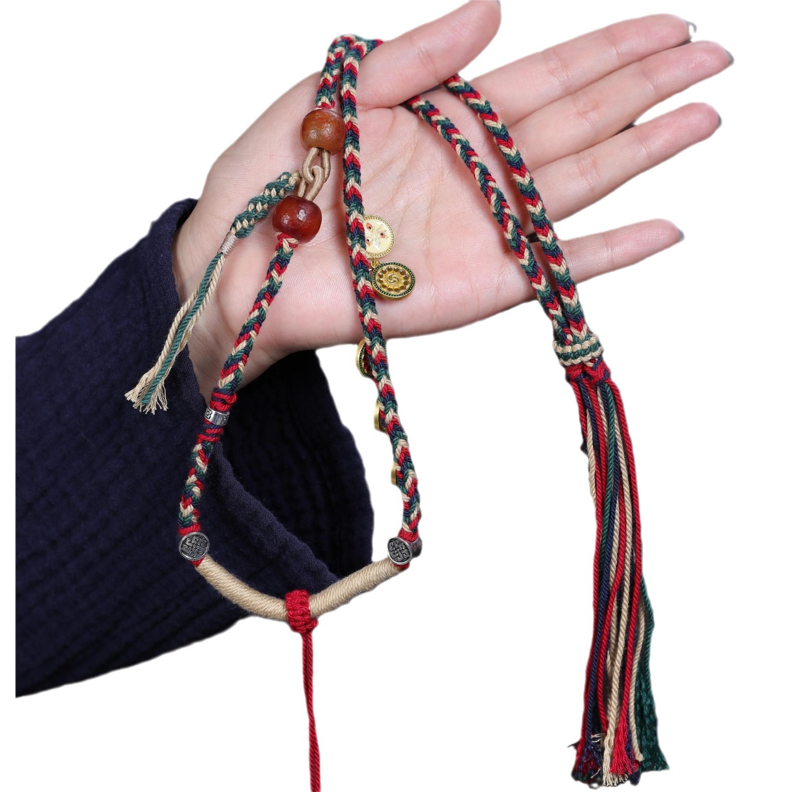 Tibetan Five Way Colorful Pend - Ethnic Fashion Way 评论和价格