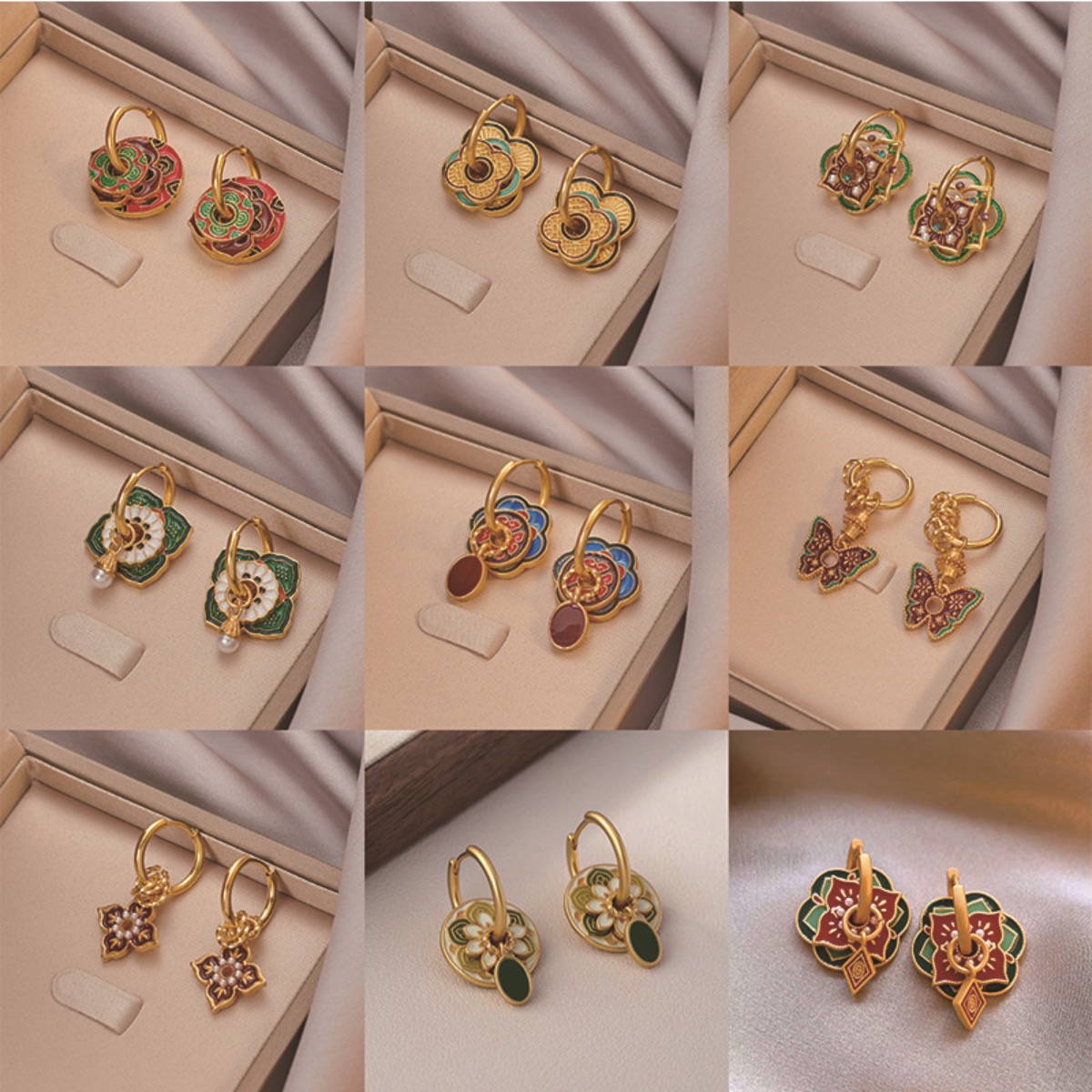 Ethnic Chinese Colorful Enamel - Ethnic Fashion Way 评论和价格