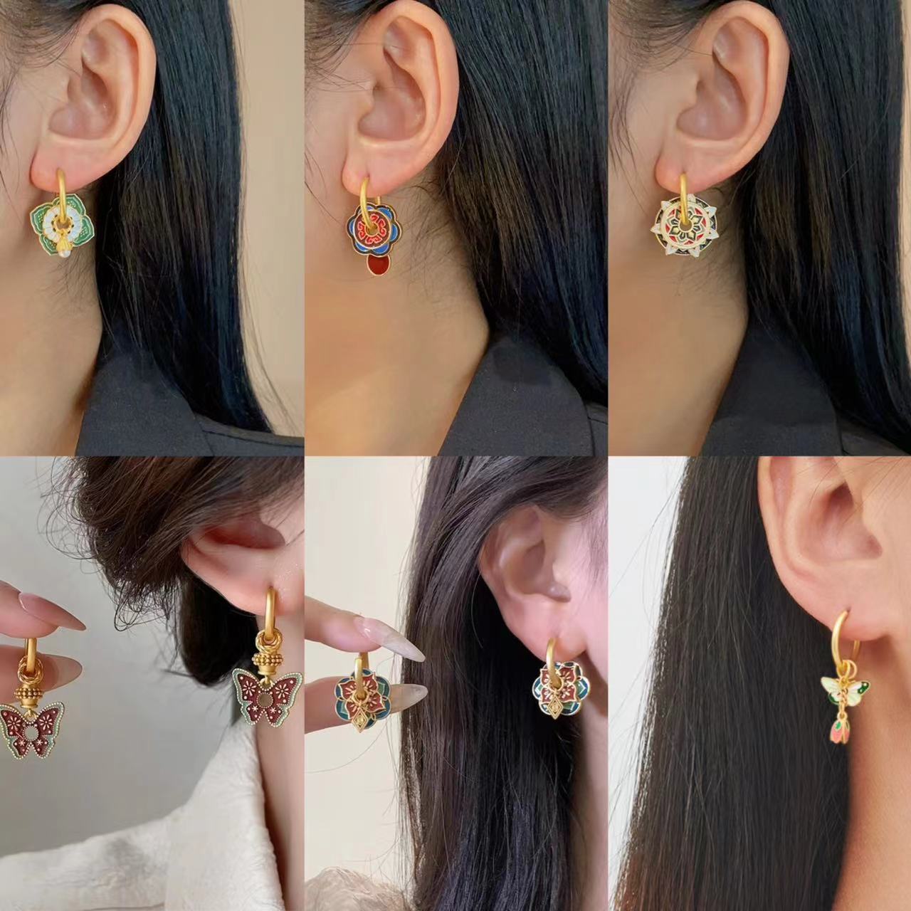 Vintage Chinese Colorful Ename - Ethnic Fashion Way 评论和价格