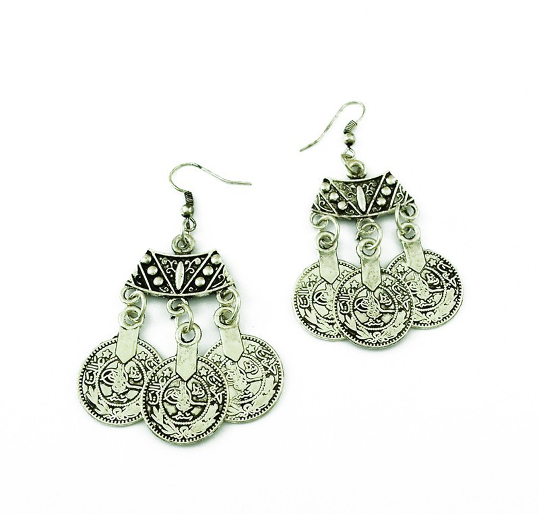 Vintage Silvery Beach Coins Ch - Ethnic Fashion Pakistan 评论和价格