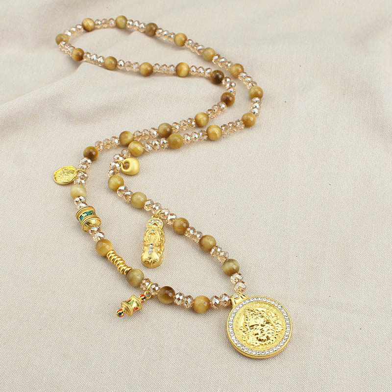 Golden Tiger's Eye Stone Beade - Ethnic Fashion Way 评论和价格